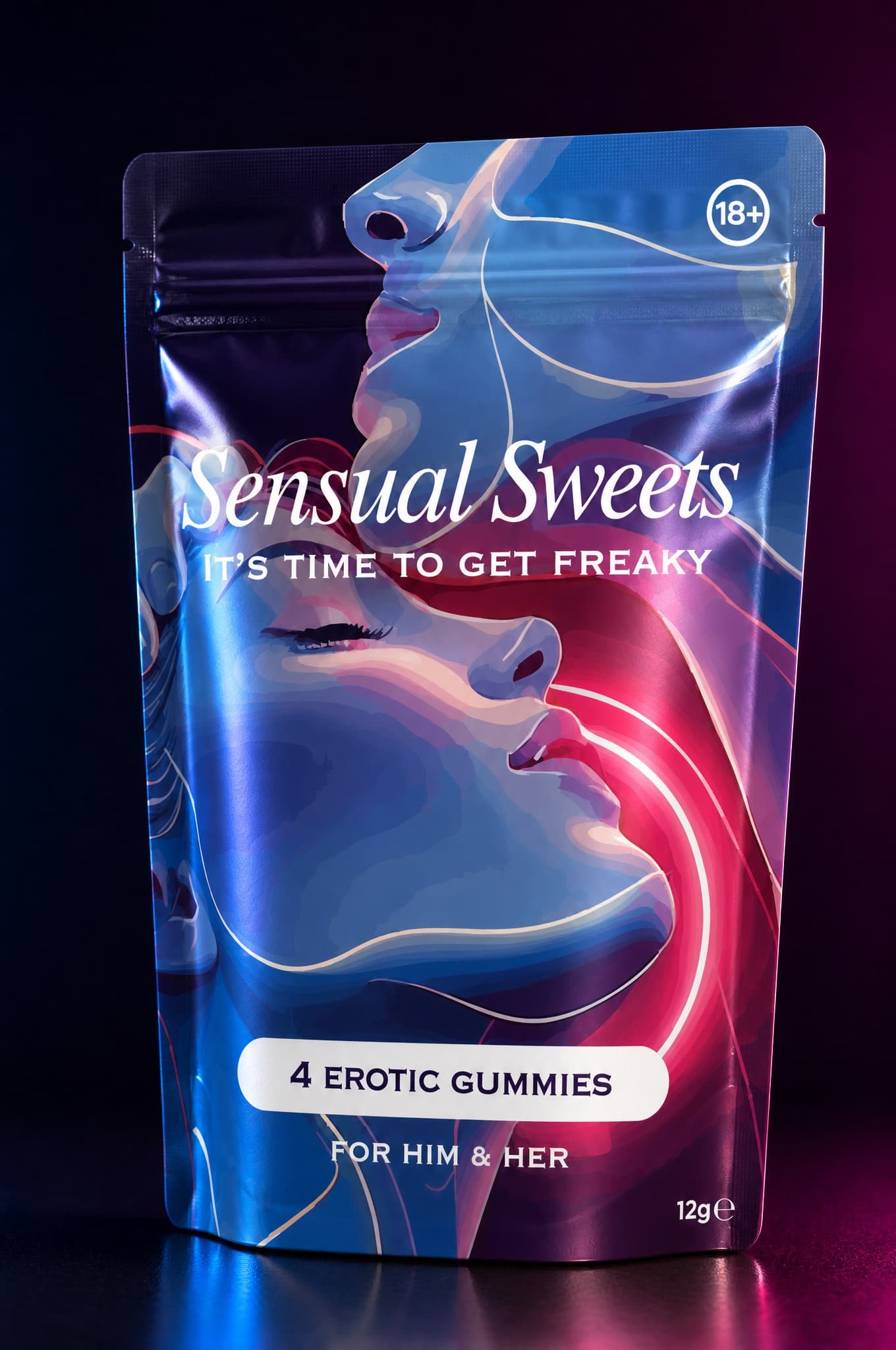 Sensual Sweets — 4 erotic gummies pouch, For Him & Her